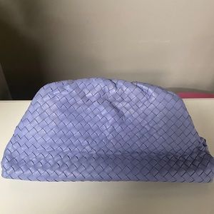 REAL LEATHER!Lavender/lilac cloud clutch